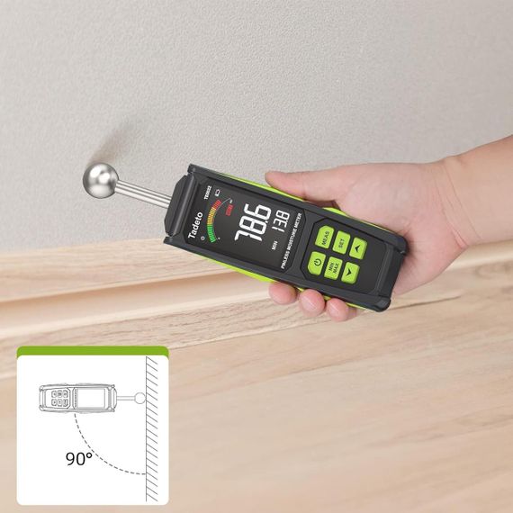 Вологомір, Вимірювач вологості TE0022 з глибиною аналізу 20-40 мм, кольоровим РК-дисплеєм, | Зображення 6