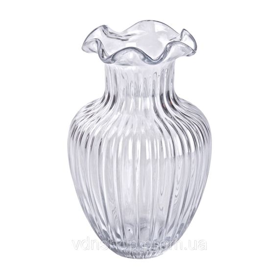 Скляна ваза, декоративна, 21,5 см HP-1700