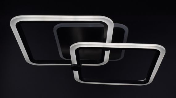 Люстра світлодіодна стельова LED світильник для квартири на стелю лед з пультом 25950 Чорний 10х41х63 см. | Зображення 4