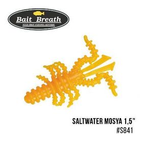 Силиконовая приманка, Съедобный силикон Bait Breath Saltwater Mosya 1,5" (14 шт.) (S841 Mango yellow)
