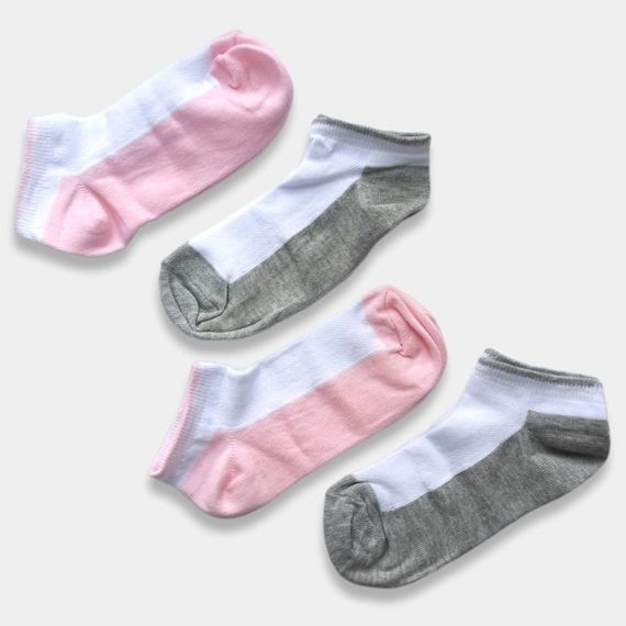 Дитячі шкарпетки короткі сіточка Twinsocks р18-20, 22-24 сірі, рожеві | Зображення 4