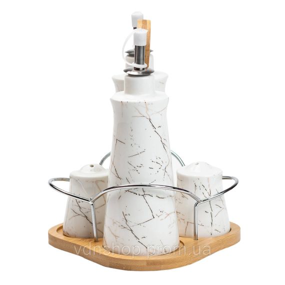 Набор для специй 4 предмета на бамбуковой подставке HP1219 | Зображення 2