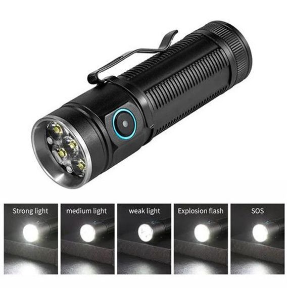 Ручний ліхтарик W5184-6XHP360, Супер яскравий ліхтарик, Суперпотужний пошуковий ручний ліхтар тактичний | Зображення 4