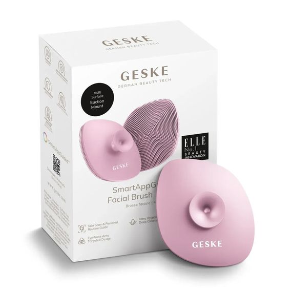 Щітка для обличчя GESKE Facial Brush 4в1 з тримачем pink | Зображення 8