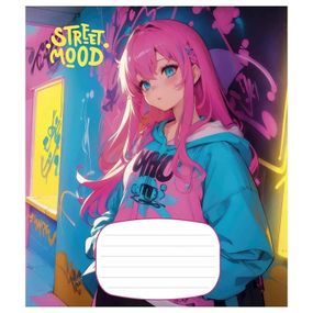 Тетрадь ученическая "Manga style" 024-3272L-3 в линию, 24 листов