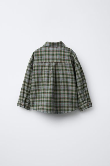Дитяча сорочка для хлопчика Zara 92 см Зелена (26021804B) | Зображення 1