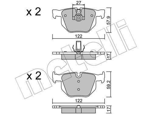 Колодки гальмівні задні BMW 5 E60 E61 02-10 6 E63 E64 04-10 22-0644-0 | Зображення 9