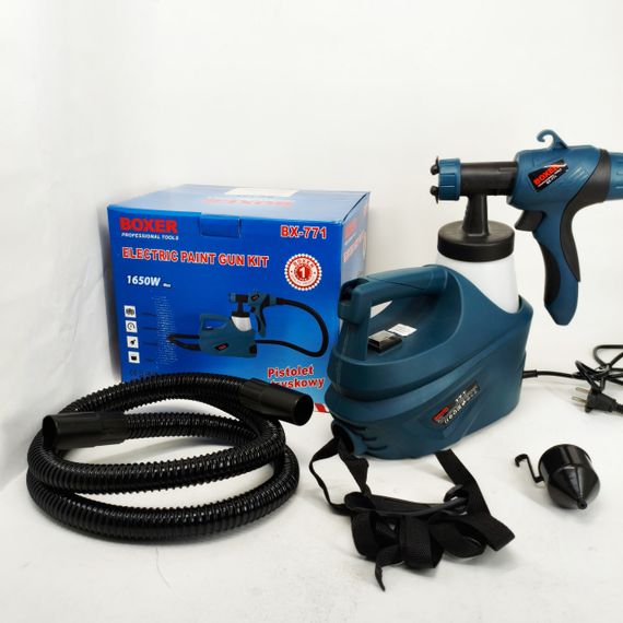 Краскопульт електричний для стін 1650 Вт Boxer BX-771 електричний фарборозпилювач VL-98 | Зображення 3