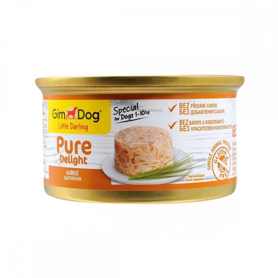 Вологий корм з куркою для собак GimDog Little Darling Pure Delight, 85 гр
