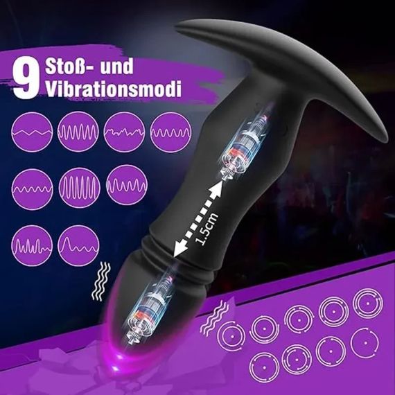 Вибратор с функцией удара, силиконовый вибратор с приложением | Зображення 4
