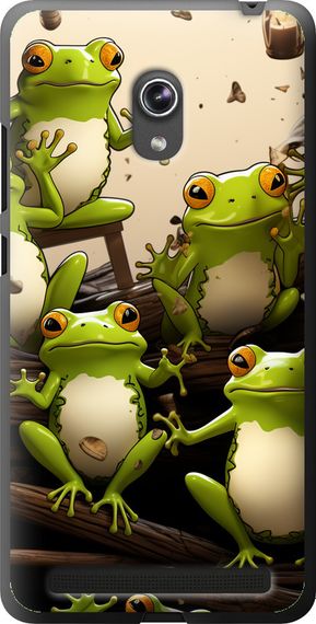 Чехол на Asus ZenFone 6 A600CG Жабки "5656u-143-17620"