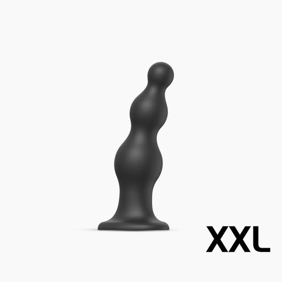 Насадка для страпона Strap-On-Me Dildo Plug Beads Black XXL Sex Aura