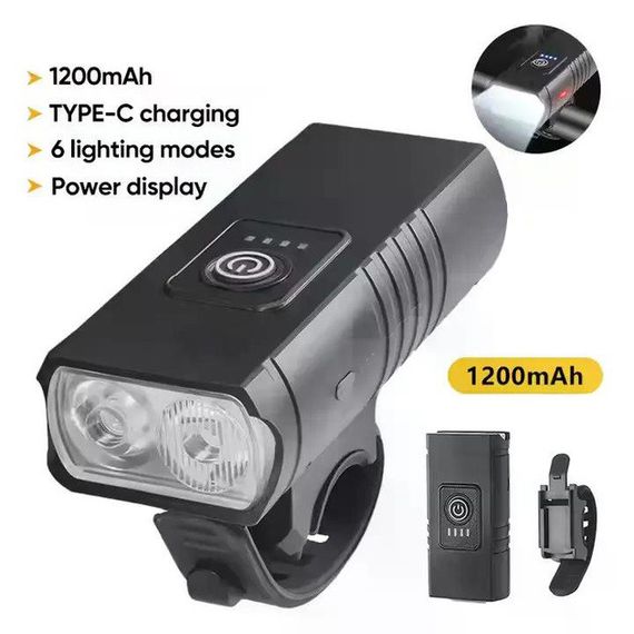 Велофонарь F0-60-2T6, водонепроницаемый BW-35 | Зображення 1