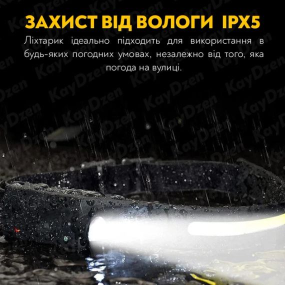 Налобний ліхтар акумуляторний LED ліхтарик | Зображення 1