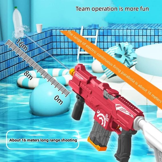 Водяной автомат детский Water Gun • Аккумуляторный бластер с автоматическим набором воды для летних игр на свежем воздухе | Зображення 2