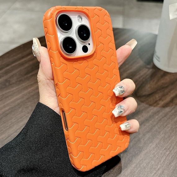 Чехол TPU Weaving для Apple iPhone 16 Pro Max (6.9") Orange | Зображення 3
