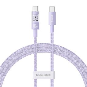 Дата кабель Baseus Gem Fast Charging Type-C to Type-C 100W (1m) (P10373000111) Nebula Purple