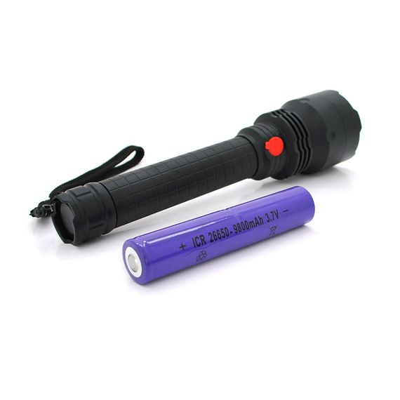 Ліхтар ручний POWERMASTER MX-520-P50, 1LED XPE led, 3.5W, 5 режими, 2х 26650/9800mah, Black, IP40, кабель USB-micro, 250х62х35мм, | Зображення 1