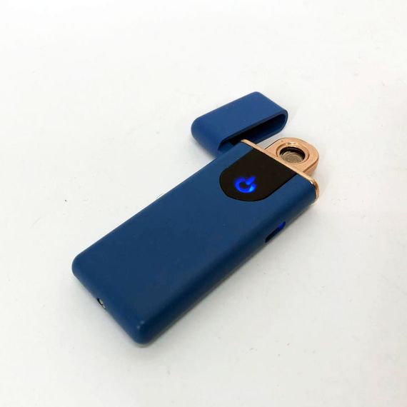 Электрозажигалка USB ZGP ABS, сенсорная зажигалка электрическая спиральная. HG-496 Цвет: синий | Зображення 8