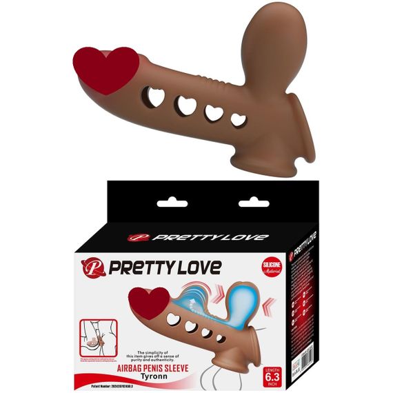 Насадка на член реалістична Pretty Love Tyronn із стимулюючими виступами, 16.1 х 4.4 см Sex Aura