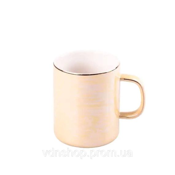 Чашка порцелянова Glaze 420мл у дзеркальній глазурі Жовтий HPCYM0763Y