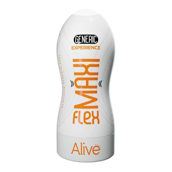 Мастурбатор вагіна Alive Maxi Flex Generic Experience бежевий у білій колбі Sex Aura | Зображення 3