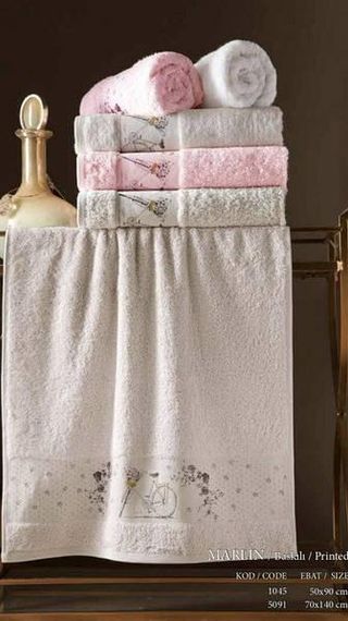 Полотенца Pupilla Marlin 3D 50х90см Бамбук набор 6шт