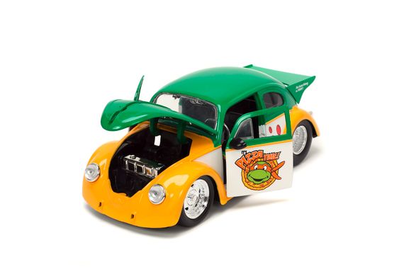Машина металева Volkswagen Beetle Ніндзя з фігуркою Michelangelo | Зображення 7