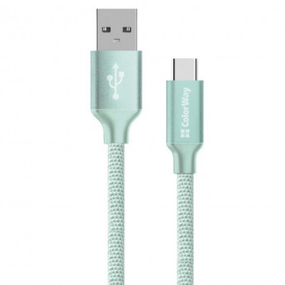 Кабель USB Type-C ColorWay CW-CBUC008-MT 2,4A 2м м'ятний