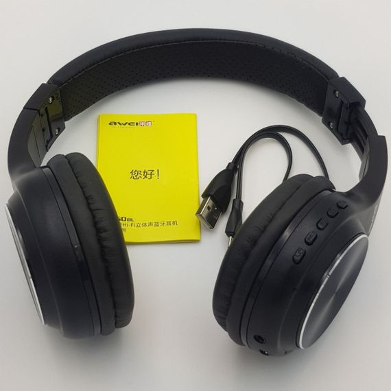 Навушники Bluetooth Awei A600BL Black | Зображення 1