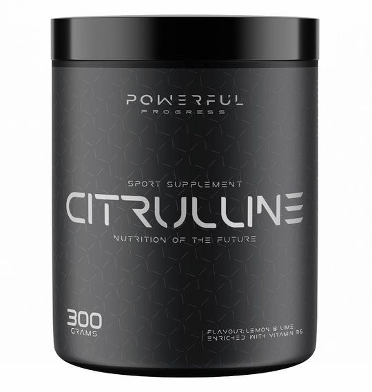 Цитруллин для спорта Powerful Progress Citrulline 300 g /120 servings/ Lemon Lime