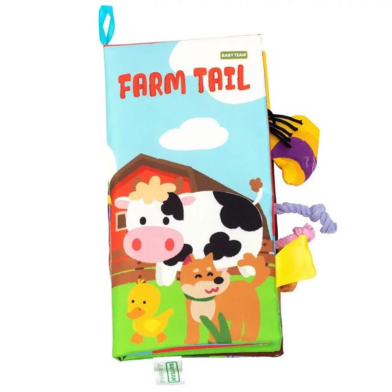 Іграшка-книжка текстильна Хвостики Свійські тварини Baby Team 8725 Різнокольоровий shop (2000990145888)