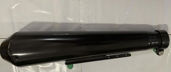 Глушник тюнінг мото 440 * 96mm нержавейка сопло чорний прямоток