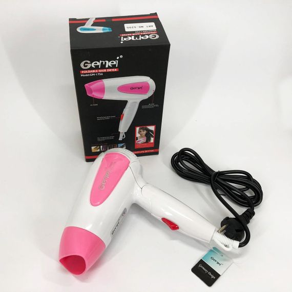 Фен с ионизацией для укладки Gemei GM-1756 1200 Вт, Функциональная щетка для сушки MR-55 | Зображення 5