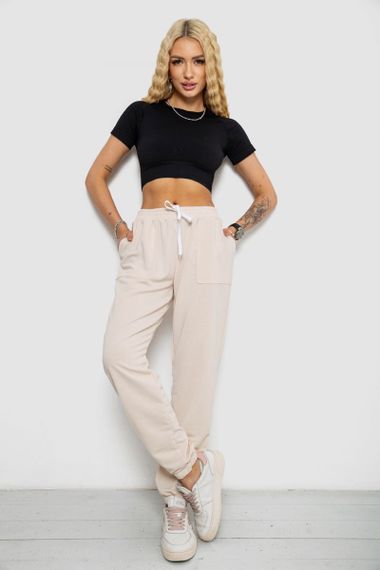 Спортивные штаны женские  -уценка, цвет светло-бежевый, 238R347-U-49 | Зображення 1