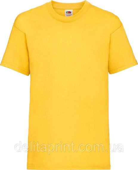 Футболка дитяча Fruit of the Loom Valueweight Kids Солнечно-Желтый 7-8 лет