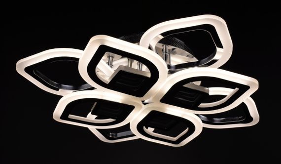 Люстра світлодіодна стельова LED світильник для квартири на стелю лед з пультом 26065 Хром 10х44х44 см. | Зображення 3