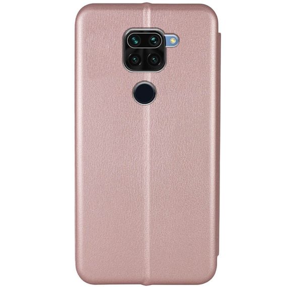 Шкіряний чохол-книжка Classy для Xiaomi Redmi Note 9 / Redmi 10X Rose Gold | Зображення 1