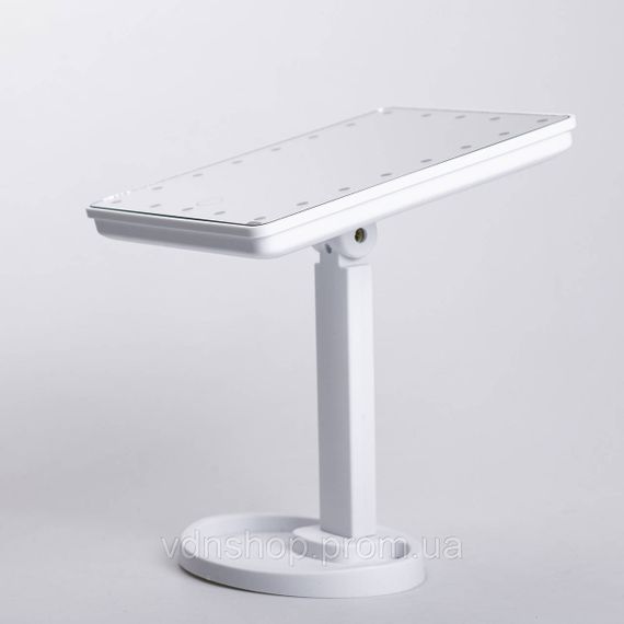 Настільне дзеркало з підсвічуванням 22 LED для макіяжу 21х16 см прямокутне на ніжці USB Біле HP-10-4AW | Зображення 5