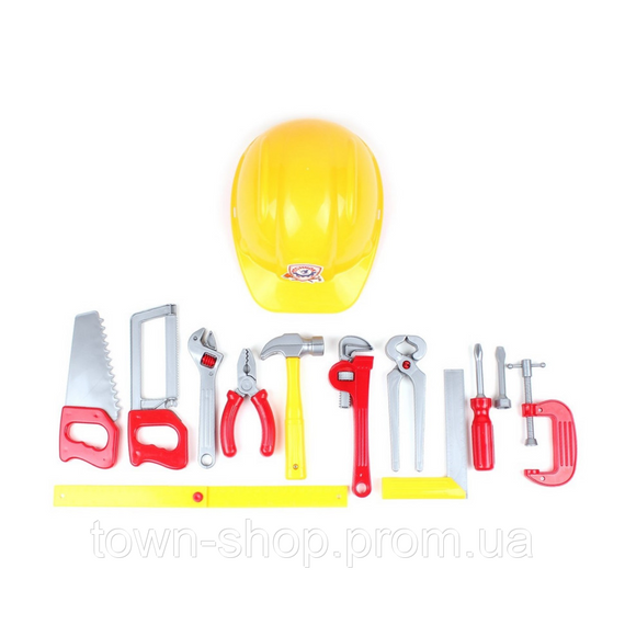 Игровой набор инструментов "Tools Set" ТехноК 5873TXK, 11 инструментов и каска | Зображення 1