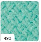 Плед плюшевий 85*85см колір 490 ручної роботи з пряжі пуфі узор плетінка