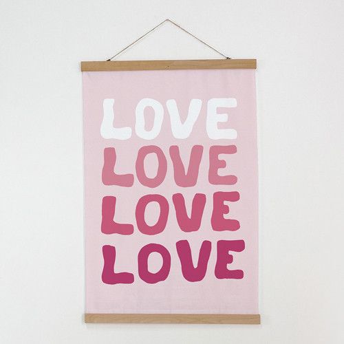 Тканинний постер на стіну Love Love Love Love 60х93 см (TPSR_22S038)