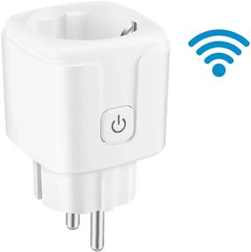 Розумна Wi-Fi розетка 16А з енергометром, таймером, Tuya Smart і Smart Life сумісна з Google Home та Alexa - White