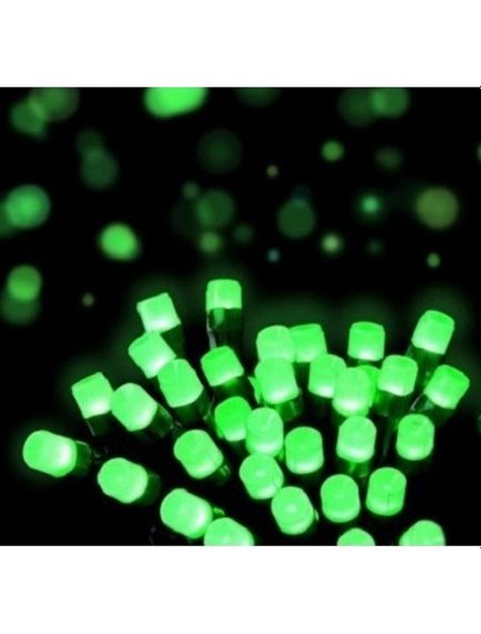 Гірлянда Led на 100 великих матових діодів електрична з контролером Зелений | Зображення 1