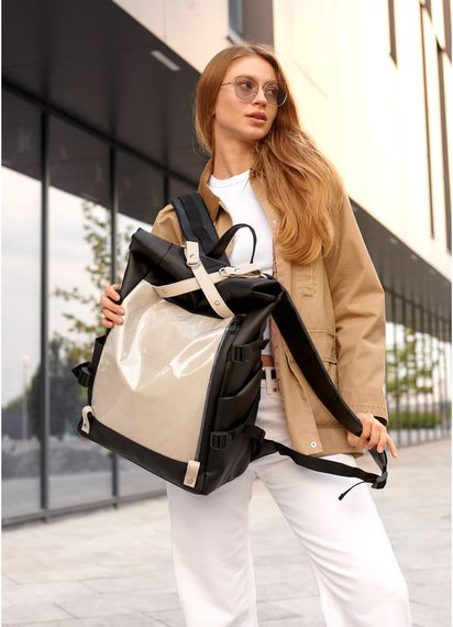 Жіночий рюкзак Sambag RollTop Hacking чорно-сірий 41 x 30 x 16 см (24460130) | Зображення 6