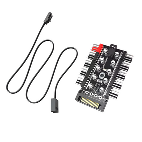 PWM хаб розгалужувач на 10 вентиляторів 12V 4 Pin SATA