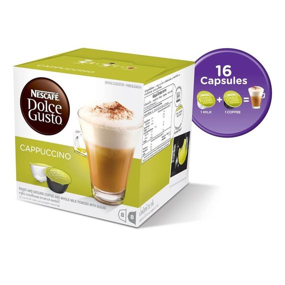 Кава в капсулах NESCAFE Dolce Gusto Cappuccino 16 шт Нескафе Дольче Густо Капучино | Зображення 1