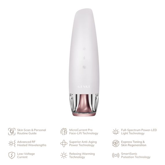 Антивіковий LED-випромінювач для відновлення шкіри обличчя GESKE Anti-Aging Skin Renewer 9в1 starlight | Зображення 1