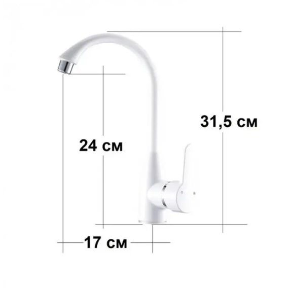 Змішувач для кухні Slat SLT-C011W (1036013) | Зображення 1