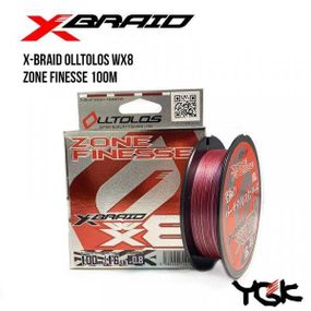 Шнур плетенный рыболовный YGK X-Braid Olltolos WX8 Zone Finesse 100m 1.0 22lb / 9.98kg